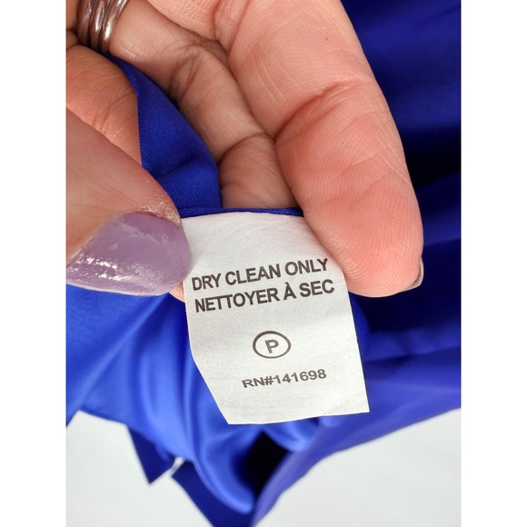 Ramy Brook Lisa Strapless Cowl Neck Draped Midi Dress Cobalt Blue Size 10 NEW - Picture 11 of 13